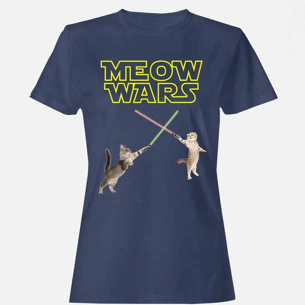 Meow Wars funny Cat lover pop art Women's T-shirt - 10