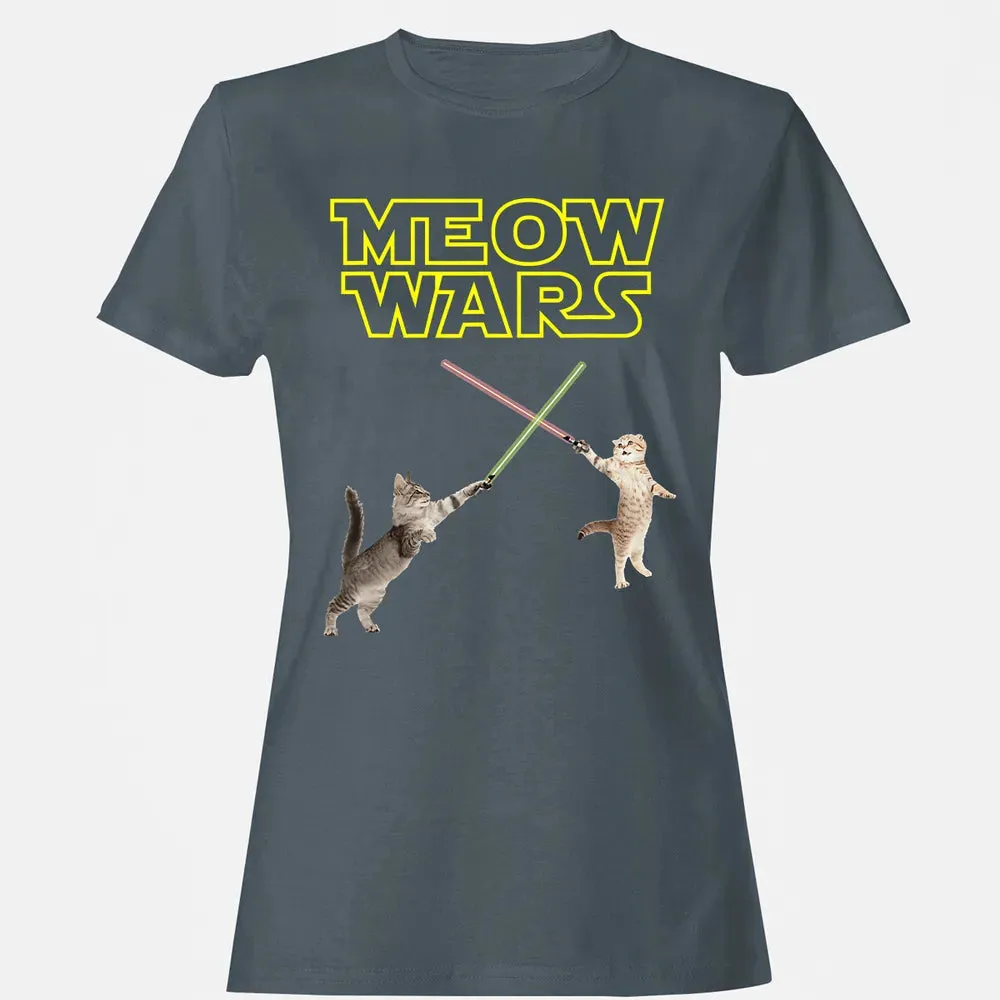 Meow Wars funny Cat lover pop art Women's T-shirt - 3