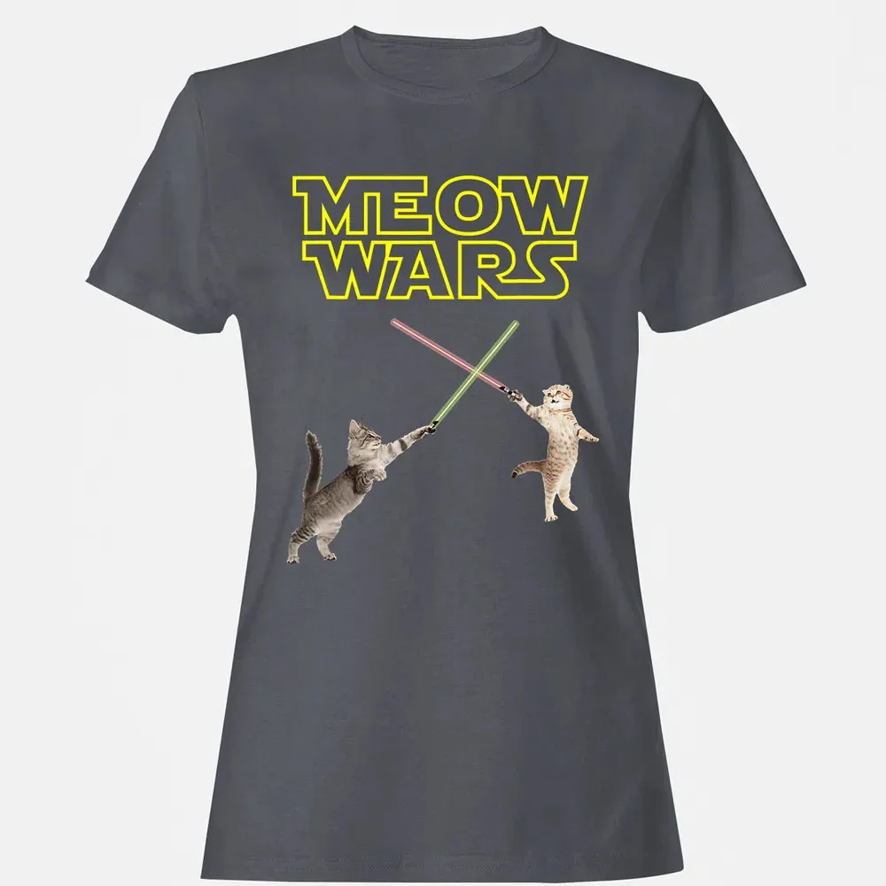 Meow Wars funny Cat lover pop art Women's T-shirt - 5