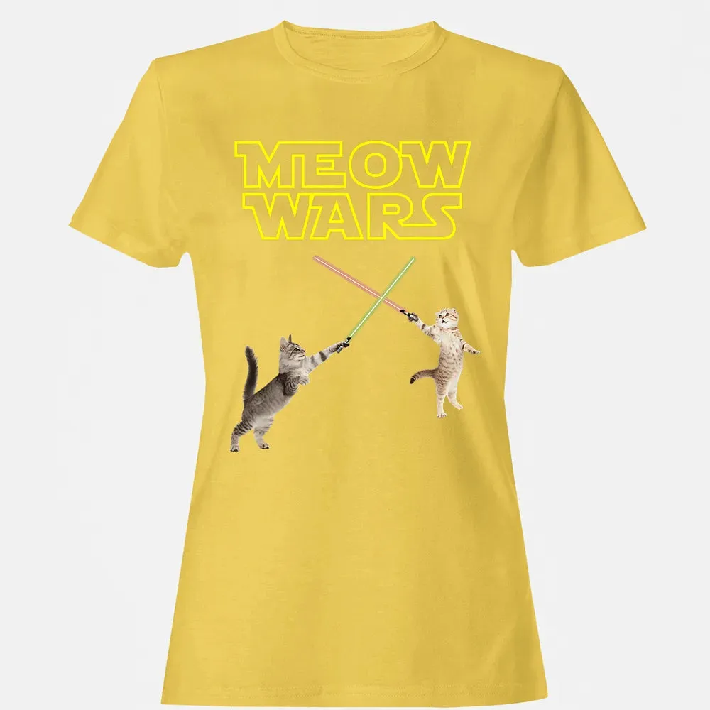 Meow Wars funny Cat lover pop art Women's T-shirt - 4