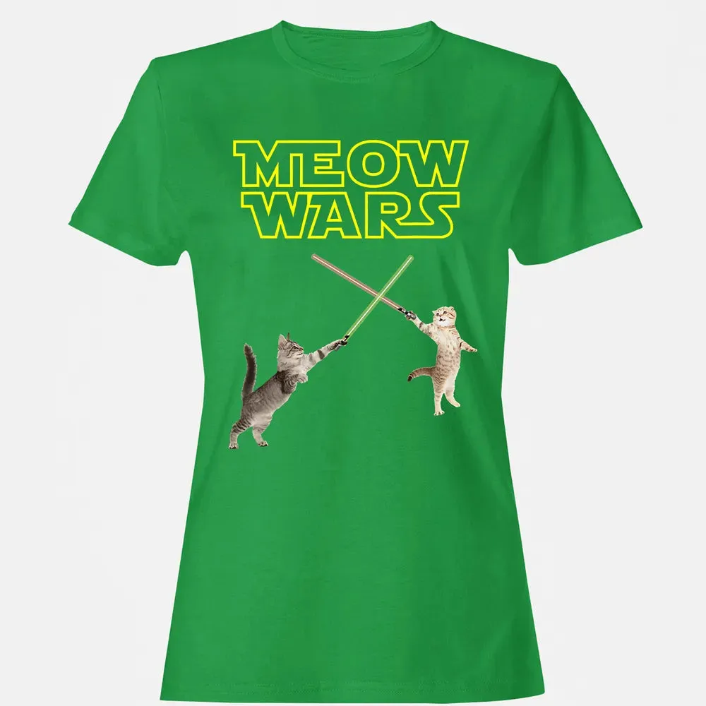 Meow Wars funny Cat lover pop art Women's T-shirt - 7