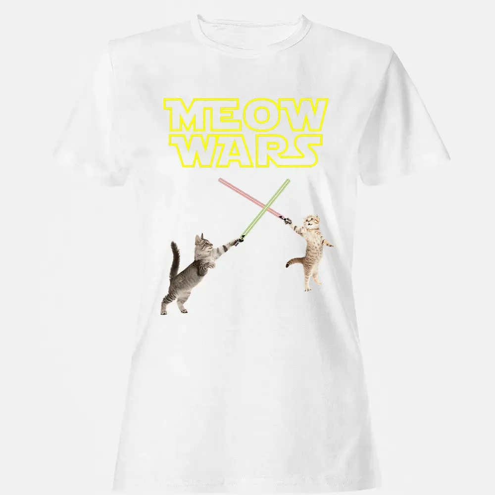 Meow Wars funny Cat lover pop art Women's T-shirt - 16