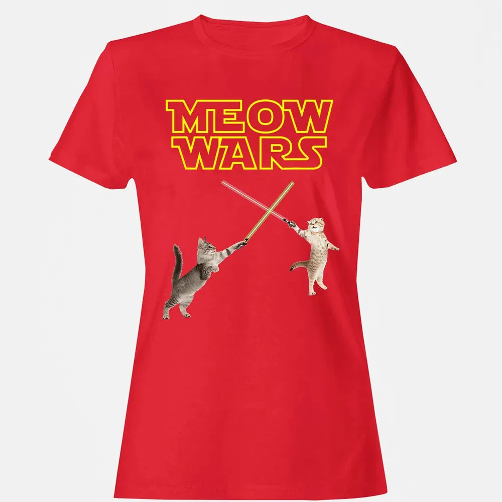 Meow Wars funny Cat lover pop art Women's T-shirt - 13