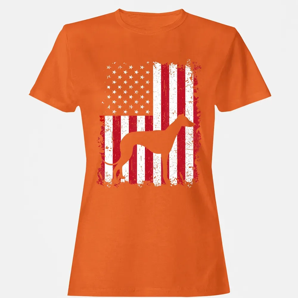 Greyhound 4th of July Patriotic American USA Flag Gift Women's T-shirt - 11
