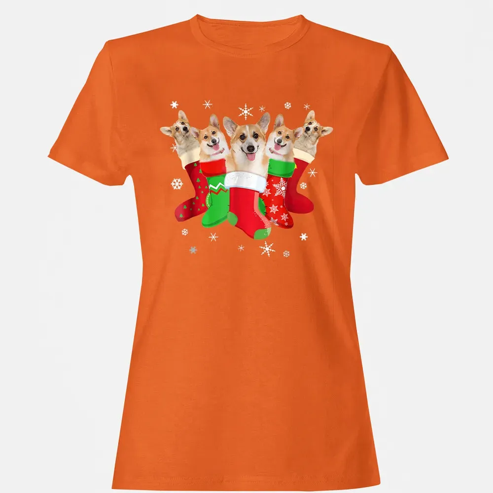 Corgi Christmas Socks Women's T-shirt - 11
