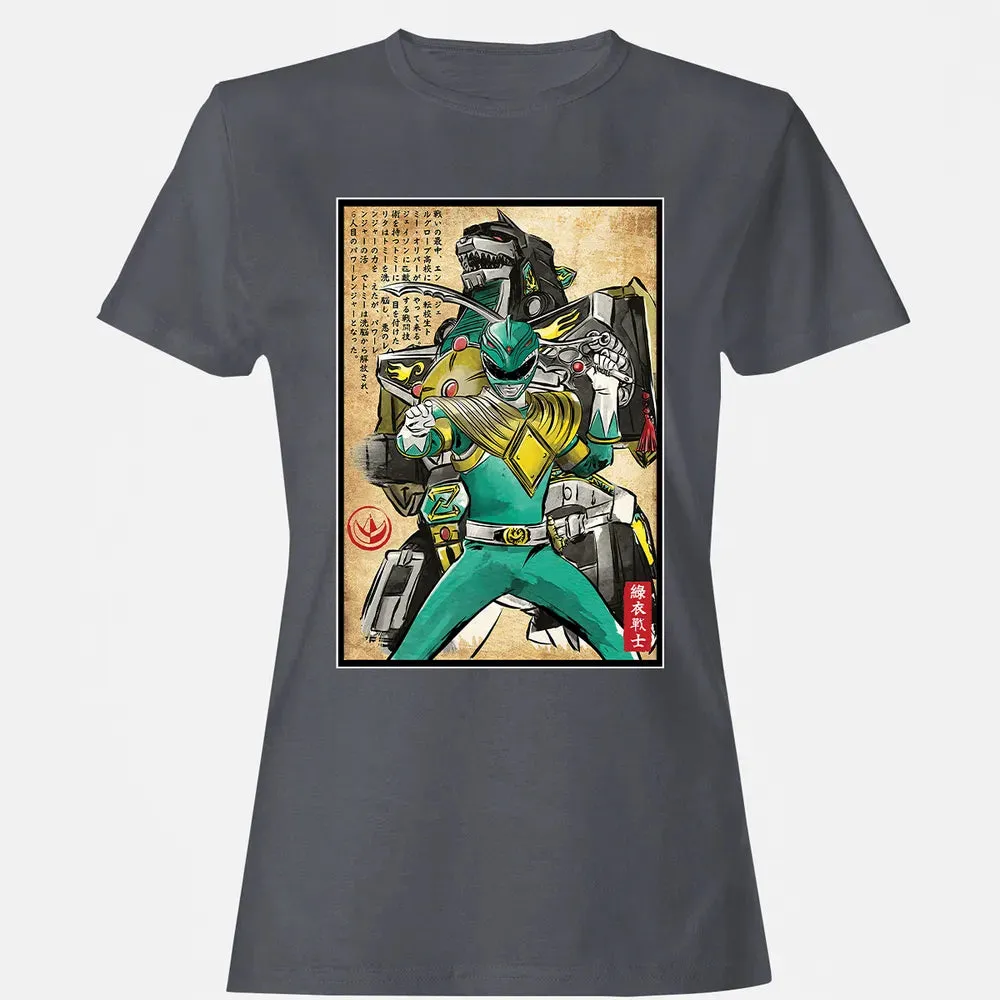 Green Ranger woodblock Women's T-shirt - 5