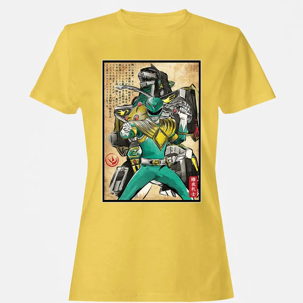 Green Ranger woodblock Women's T-shirt - 4