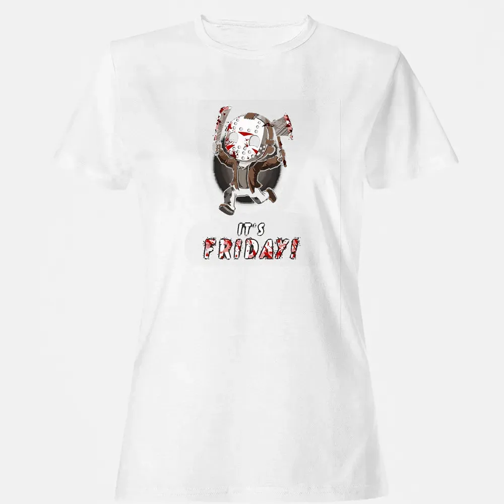 It's Friday 13th Funny Halloween Horror Graphic Women's T-shirt - 16