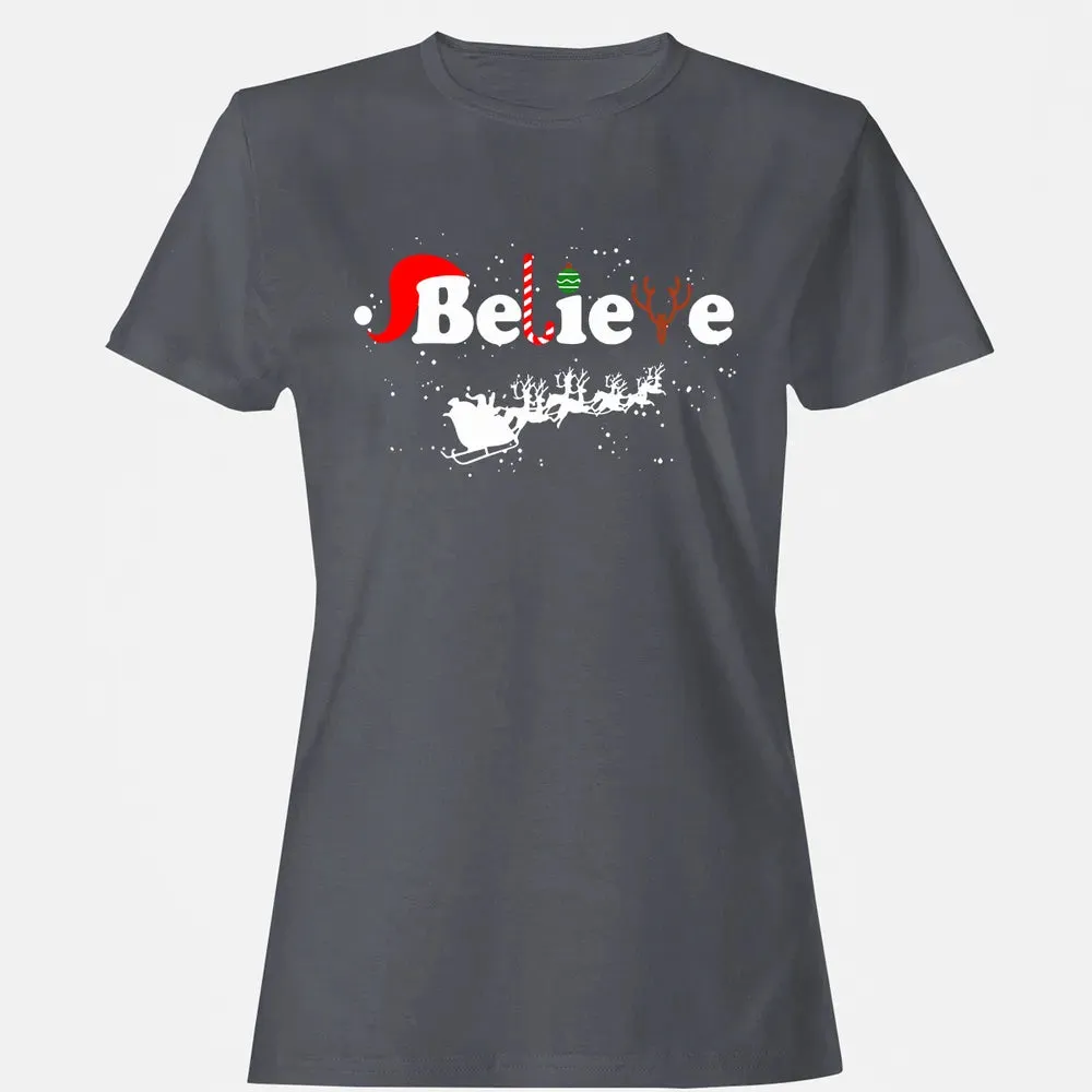 Believe in Santa Women's T-shirt - 5