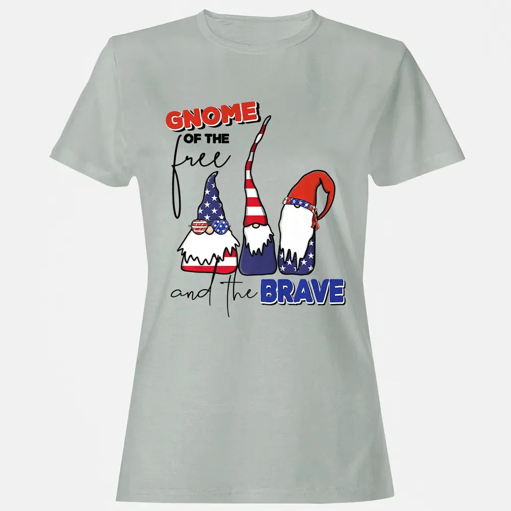 Gnome Of The Brave   Cute 4th of July s Premium Women's T-shirt - 2