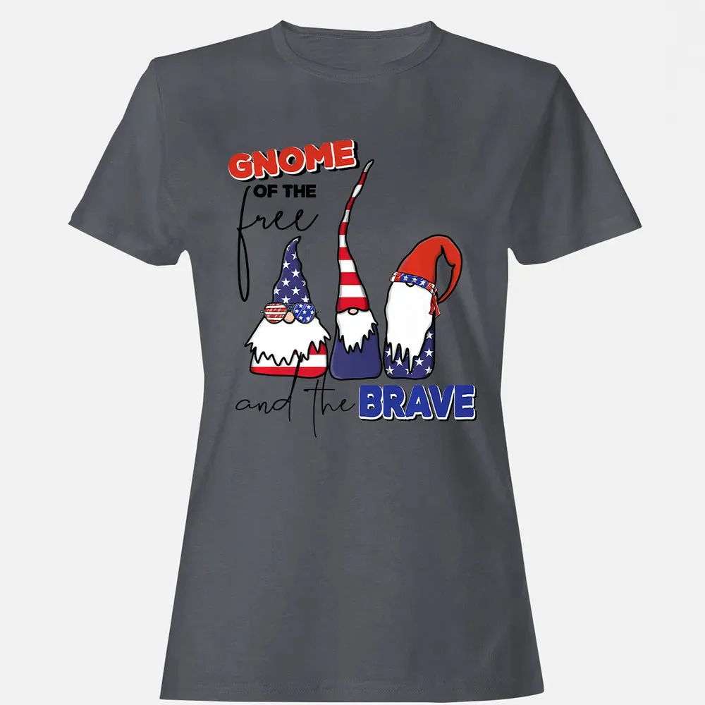 Gnome Of The Brave   Cute 4th of July s Premium Women's T-shirt - 5