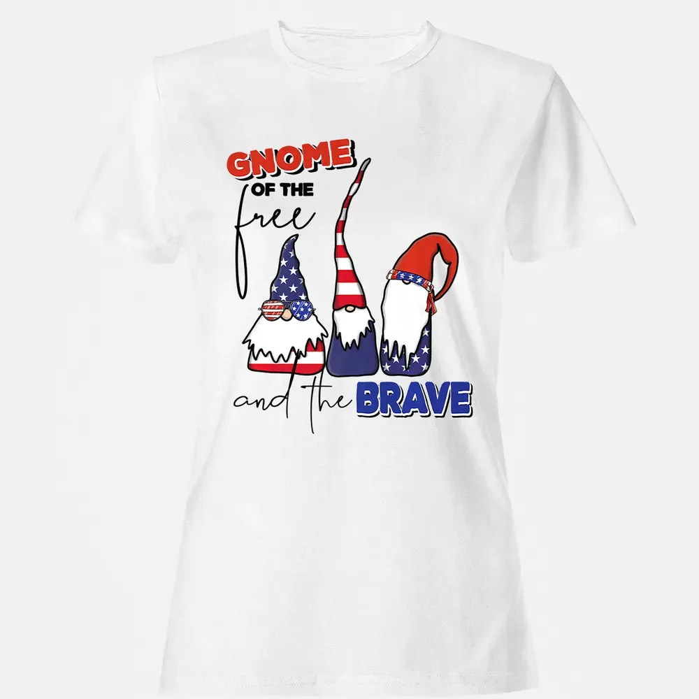 Gnome Of The Brave   Cute 4th of July s Premium Women's T-shirt - 16