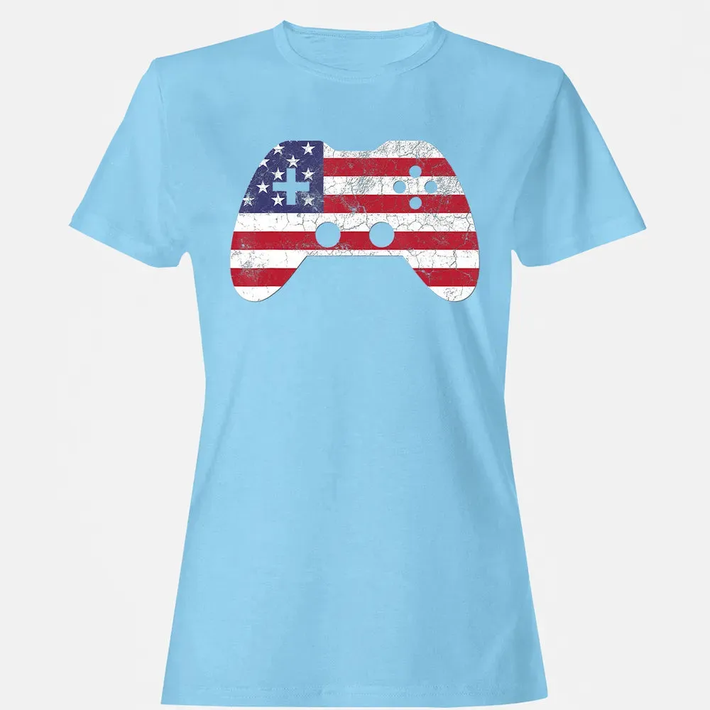 4th Of July  Gift Video Game Gamer Kids Boys Men USA Women's T-shirt - 8