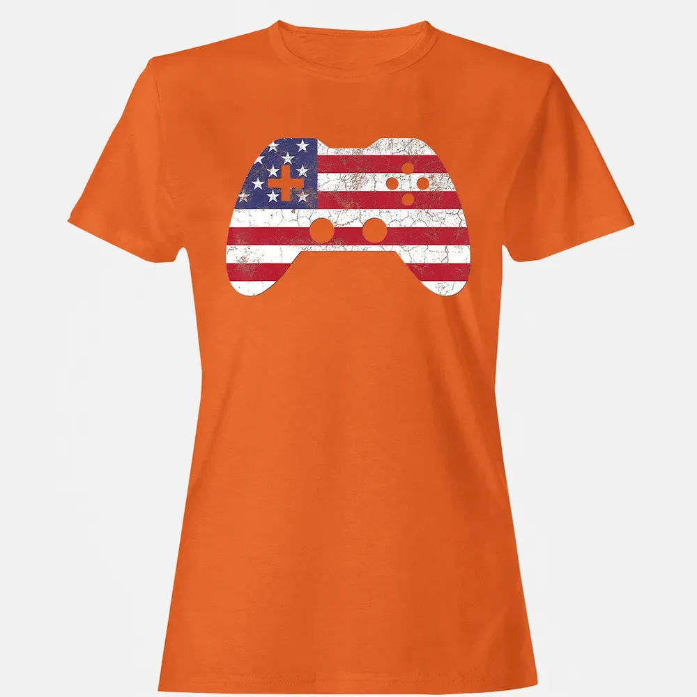 4th Of July  Gift Video Game Gamer Kids Boys Men USA Women's T-shirt - 11