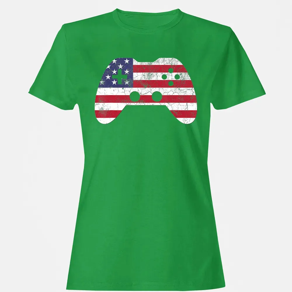 4th Of July  Gift Video Game Gamer Kids Boys Men USA Women's T-shirt - 7
