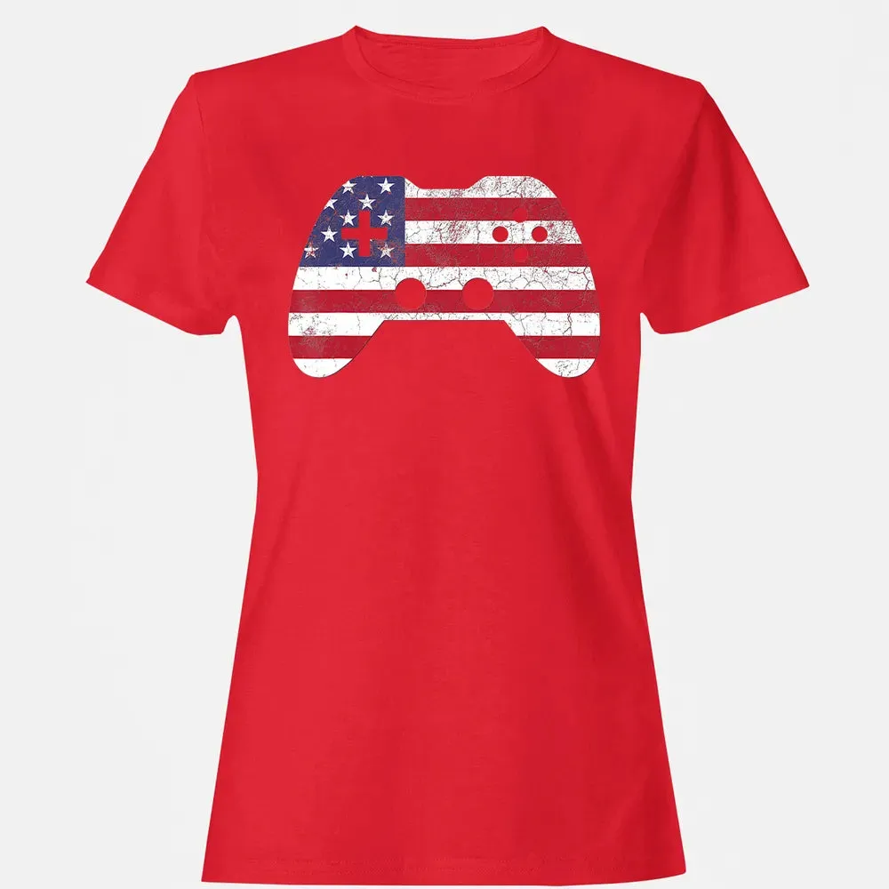 4th Of July  Gift Video Game Gamer Kids Boys Men USA Women's T-shirt - 13