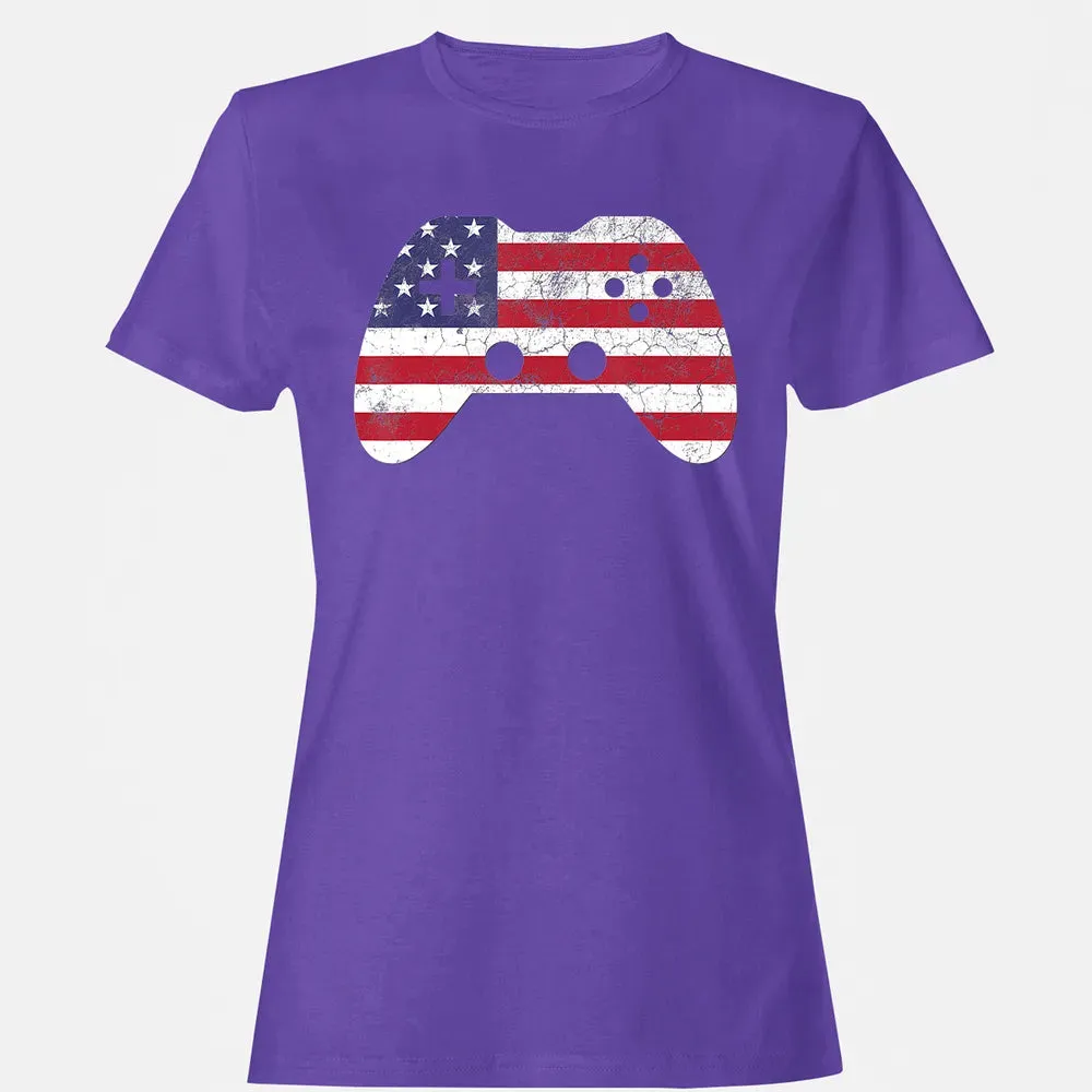 4th Of July  Gift Video Game Gamer Kids Boys Men USA Women's T-shirt - 12
