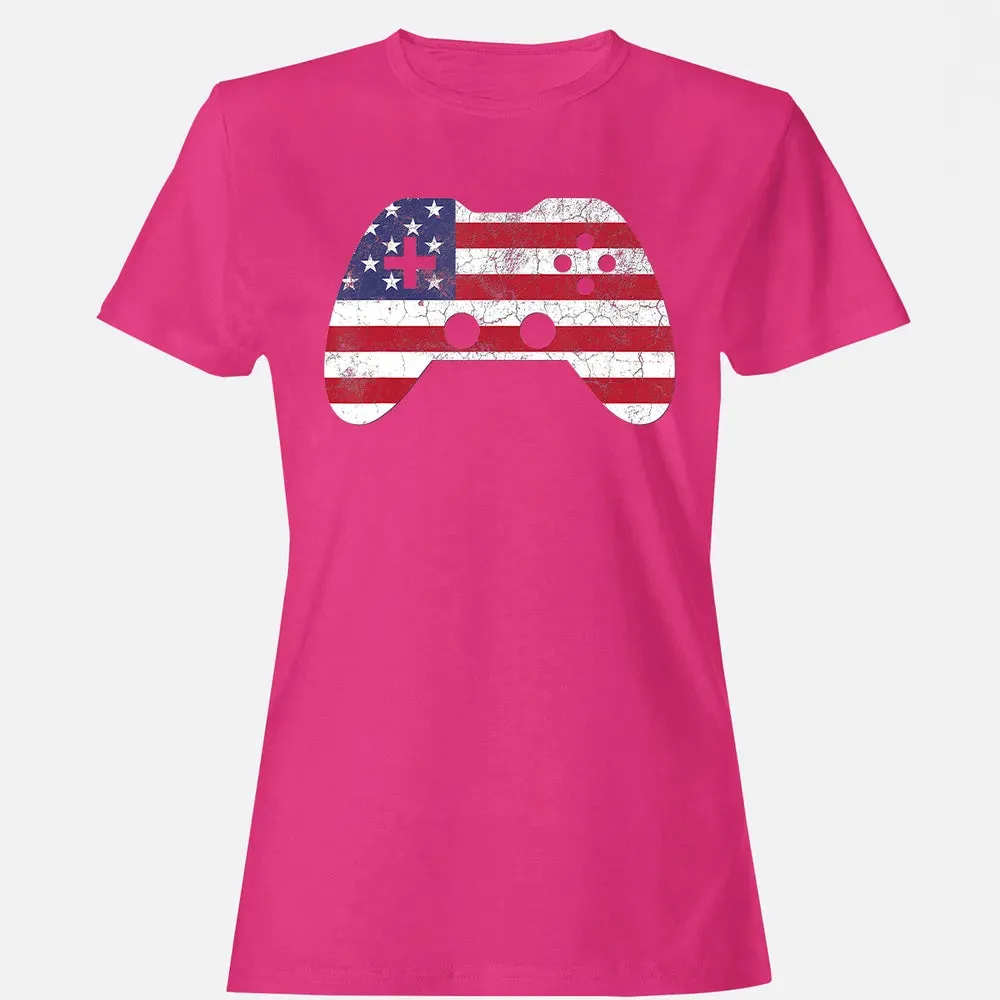 4th Of July  Gift Video Game Gamer Kids Boys Men USA Women's T-shirt - 6
