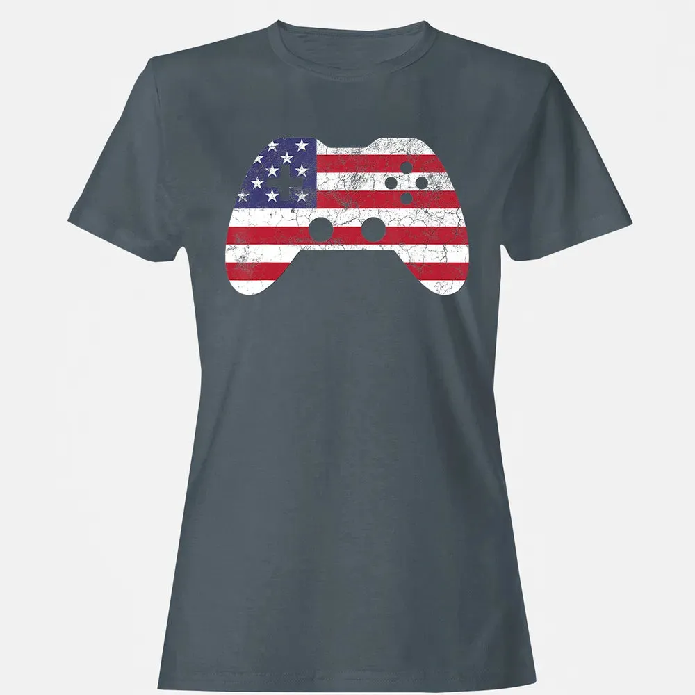 4th Of July  Gift Video Game Gamer Kids Boys Men USA Women's T-shirt - 3