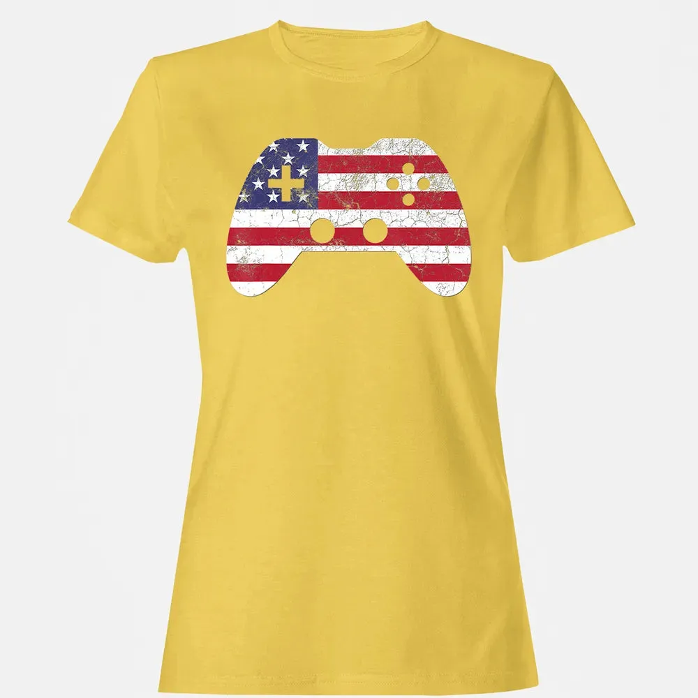 4th Of July  Gift Video Game Gamer Kids Boys Men USA Women's T-shirt - 4