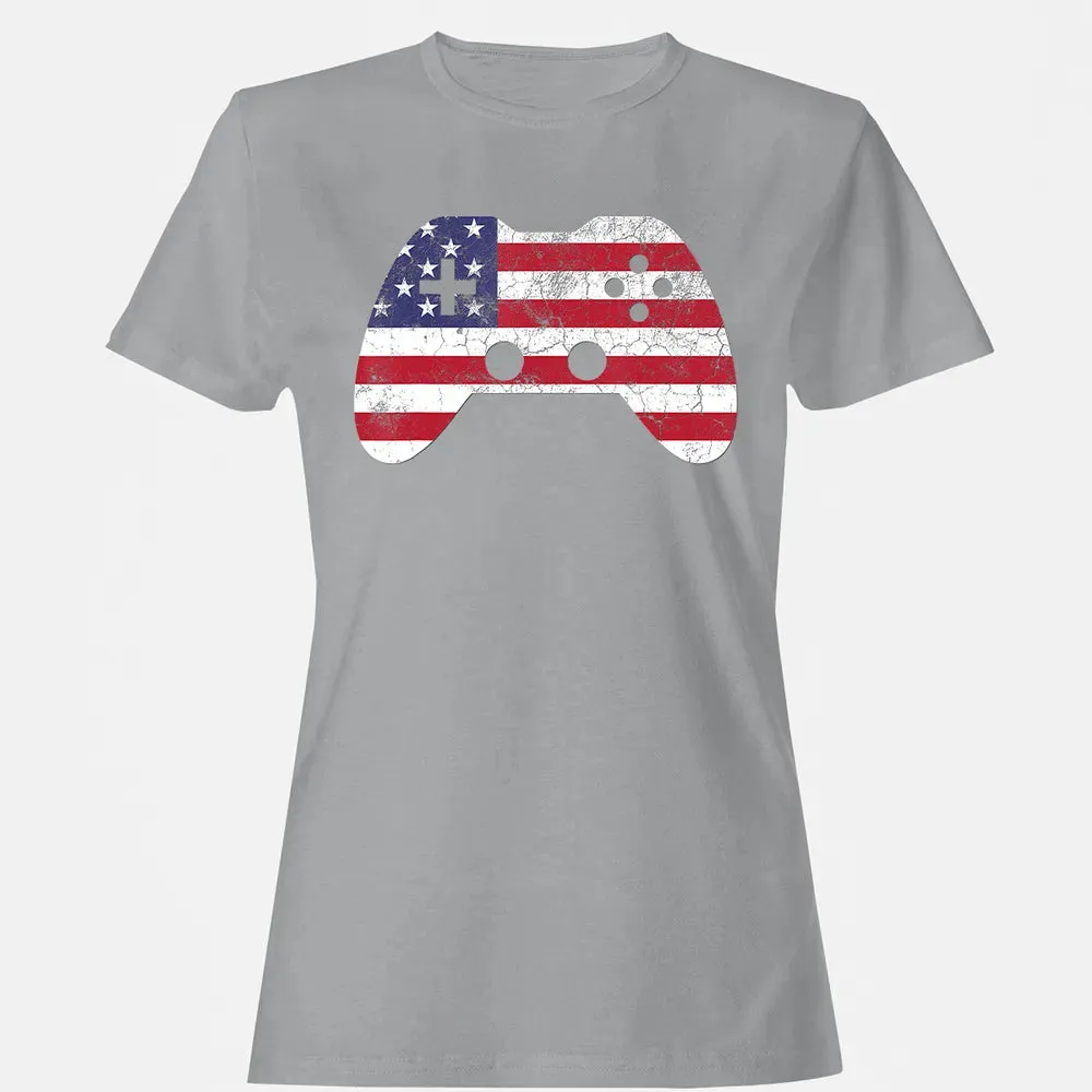 4th Of July  Gift Video Game Gamer Kids Boys Men USA Women's T-shirt - 15