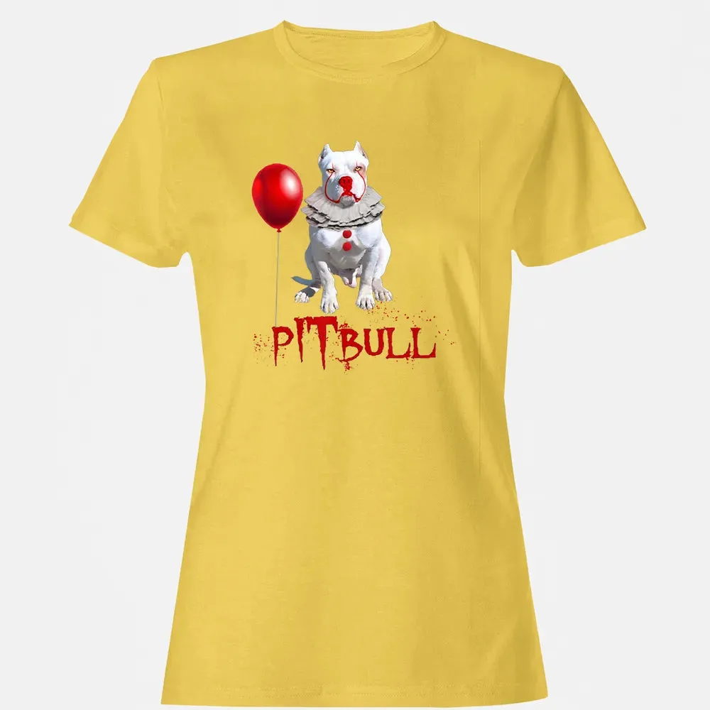 Pitbull IT Clown For Halloween Day Horror  Gift Women's T-shirt - 4