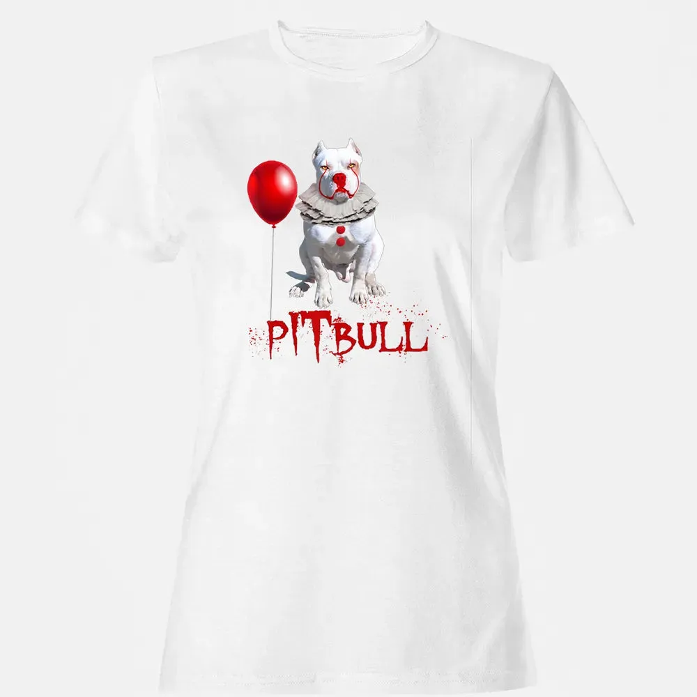Pitbull IT Clown For Halloween Day Horror  Gift Women's T-shirt - 16