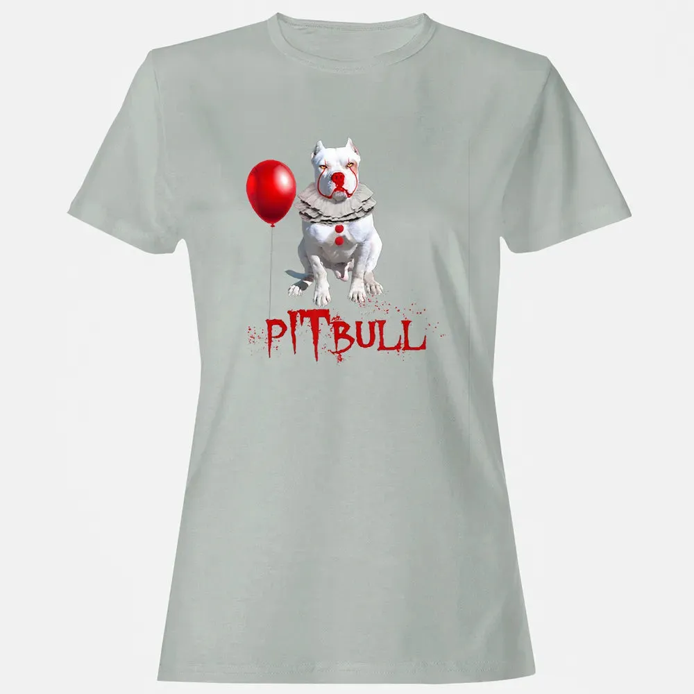 Pitbull IT Clown For Halloween Day Horror  Gift Women's T-shirt - 2