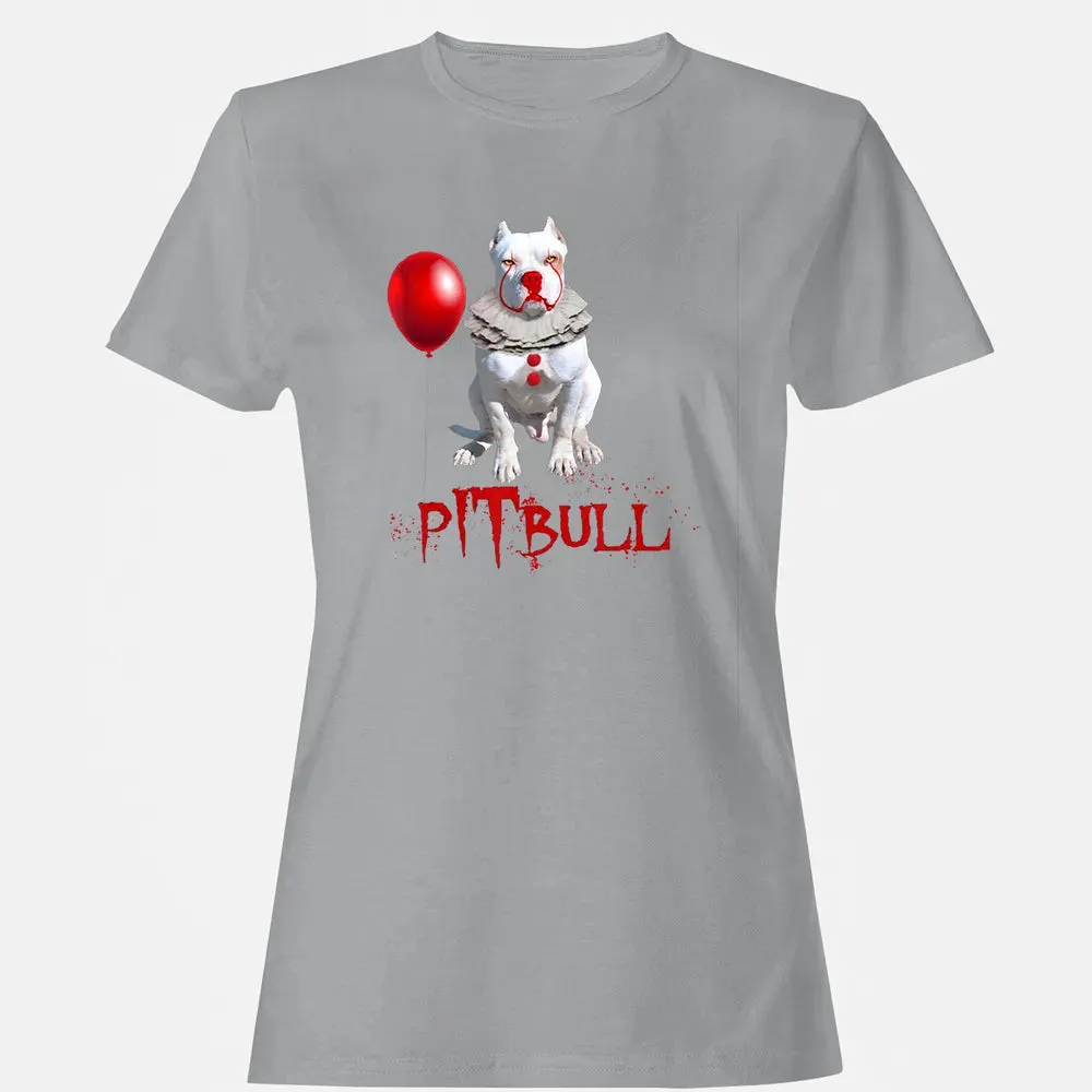 Pitbull IT Clown For Halloween Day Horror  Gift Women's T-shirt - 15