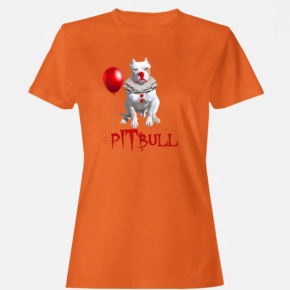 Pitbull IT Clown For Halloween Day Horror  Gift Women's T-shirt - 11