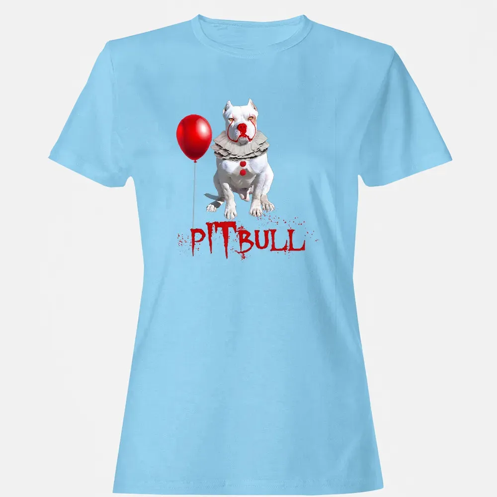 Pitbull IT Clown For Halloween Day Horror  Gift Women's T-shirt - 8