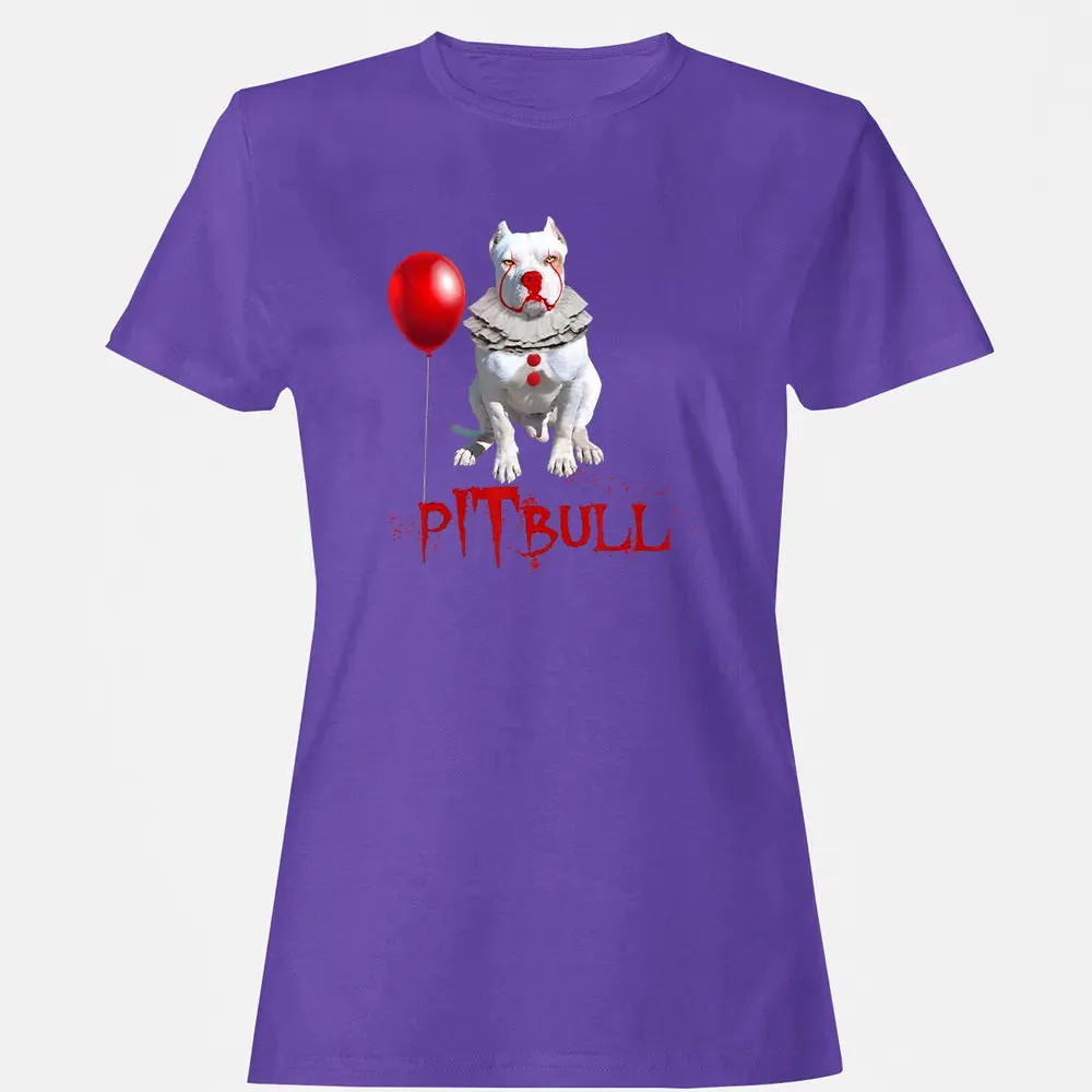 Pitbull IT Clown For Halloween Day Horror  Gift Women's T-shirt - 12