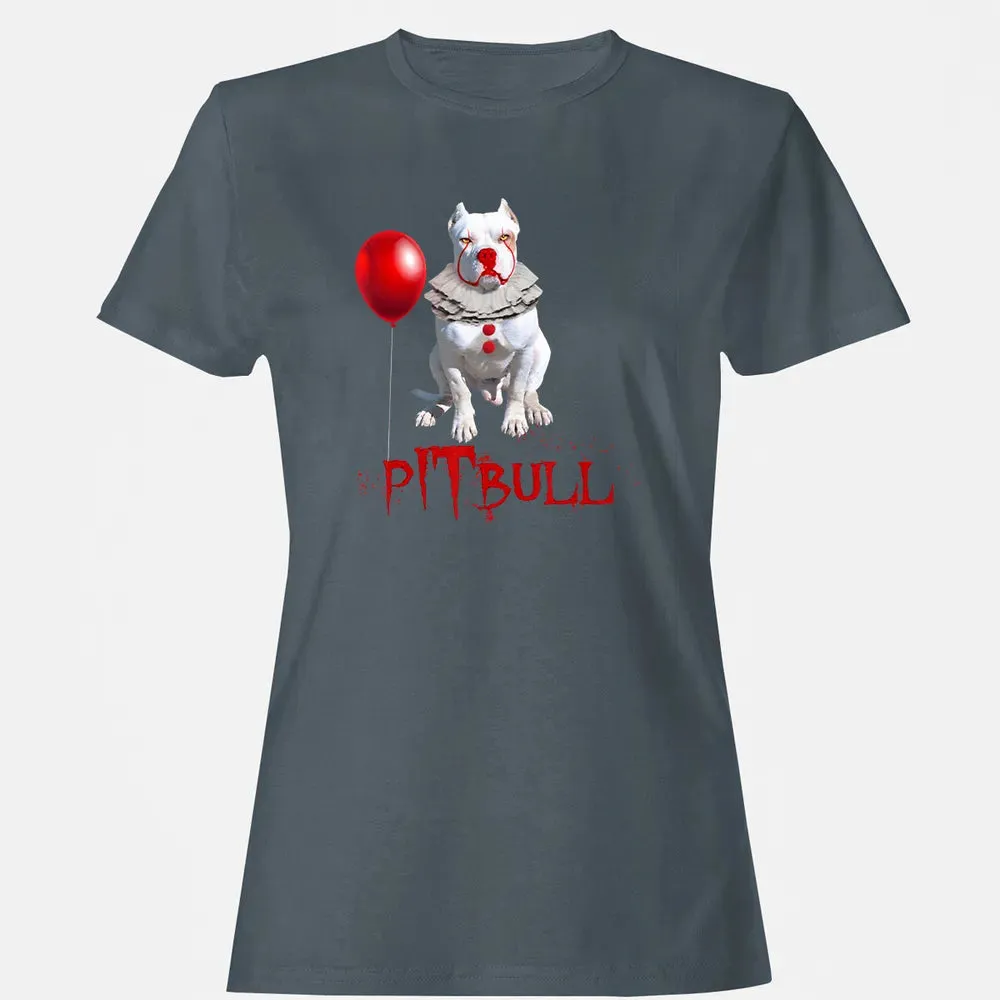 Pitbull IT Clown For Halloween Day Horror  Gift Women's T-shirt - 3