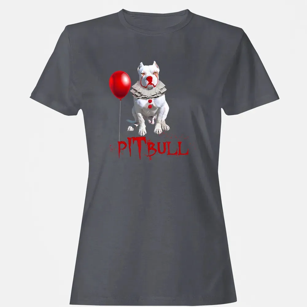 Pitbull IT Clown For Halloween Day Horror  Gift Women's T-shirt - 5