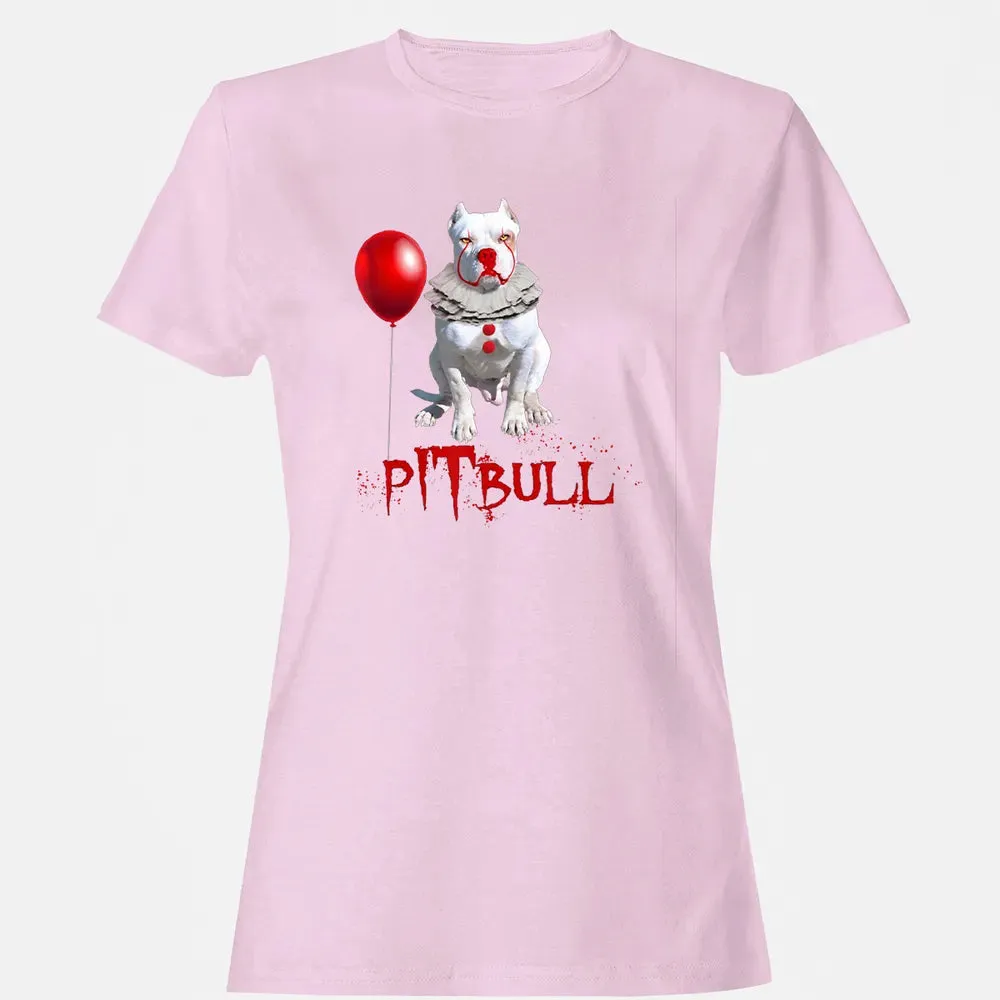 Pitbull IT Clown For Halloween Day Horror  Gift Women's T-shirt - 9