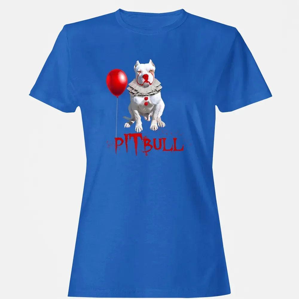 Pitbull IT Clown For Halloween Day Horror  Gift Women's T-shirt - 14