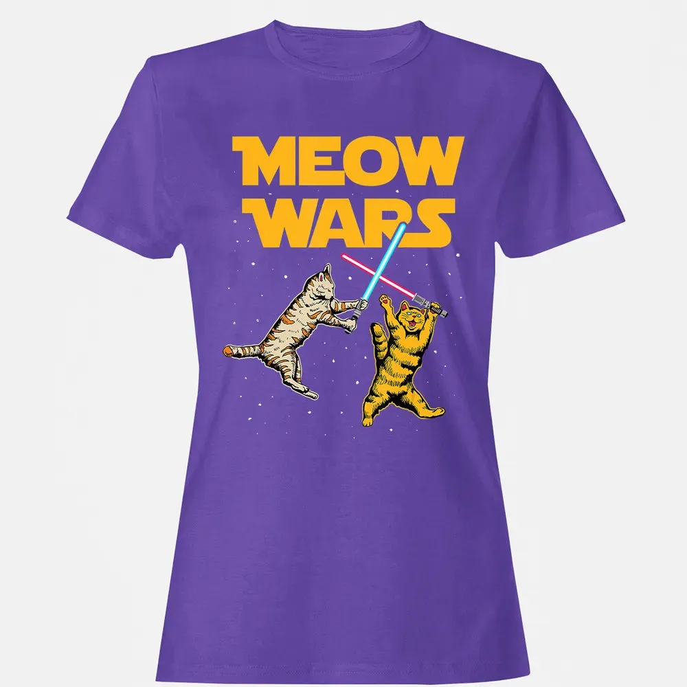 Meow Wars   Funny Cat Lover Gift Women's T-shirt - 12