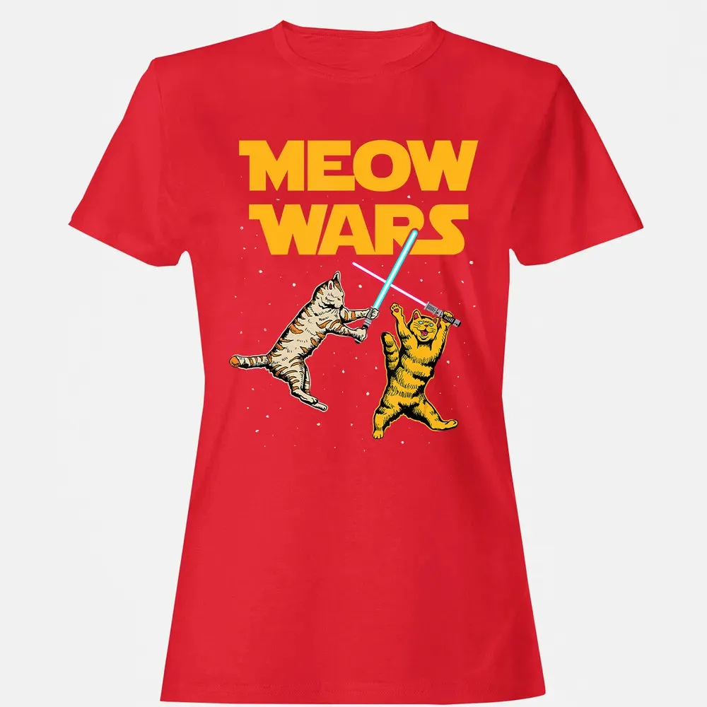 Meow Wars   Funny Cat Lover Gift Women's T-shirt - 13