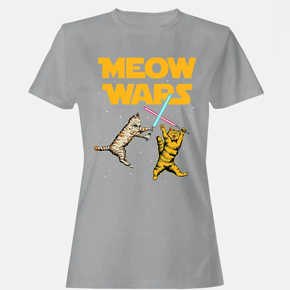 Meow Wars   Funny Cat Lover Gift Women's T-shirt - 15