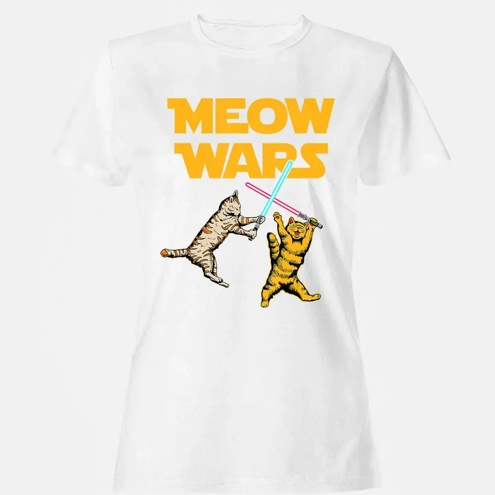 Meow Wars   Funny Cat Lover Gift Women's T-shirt - 16