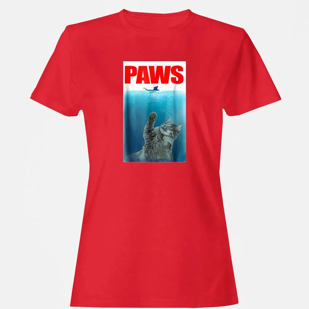 Paws Cat and Mouse  Cute Funny Cat Lover Women's T-shirt - 13