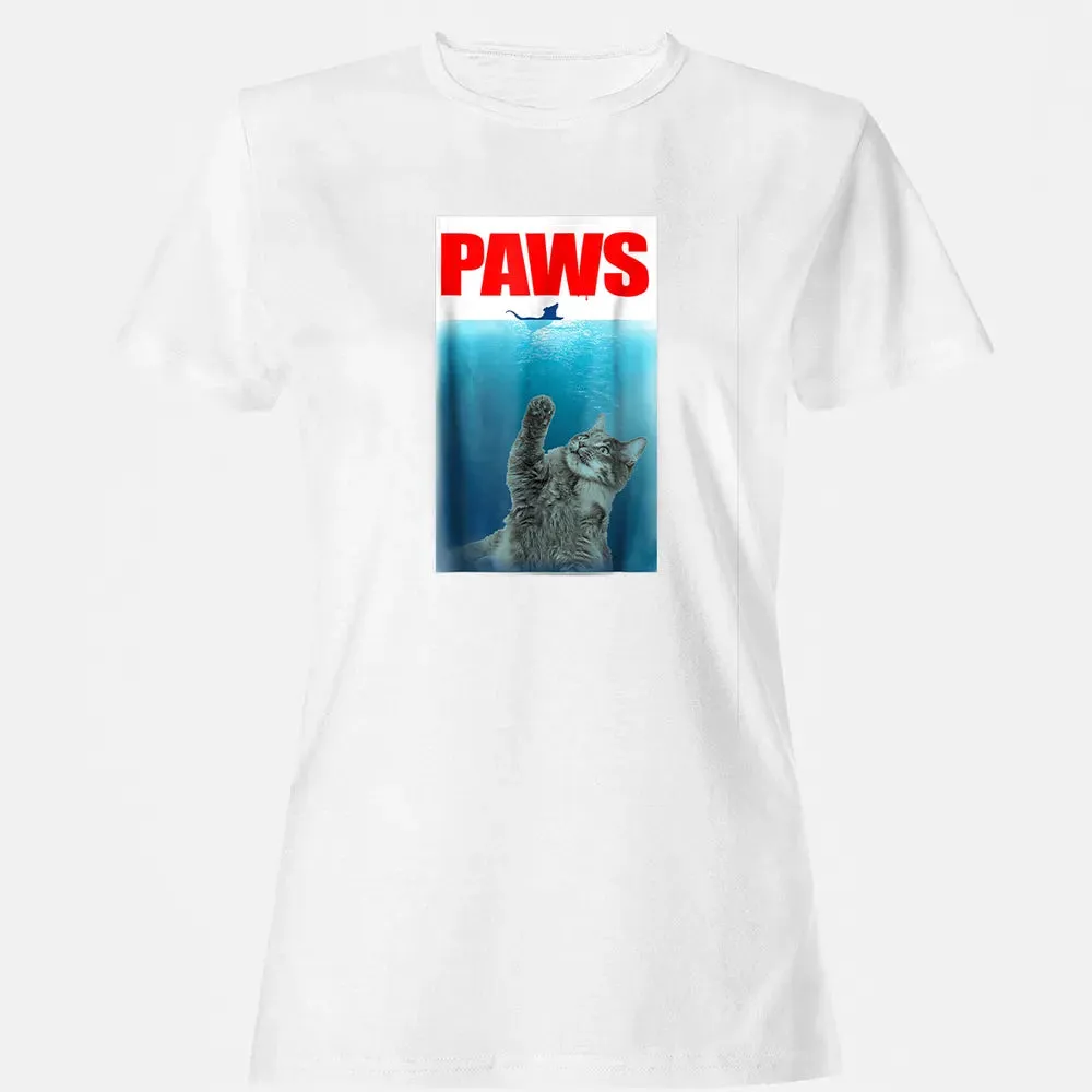 Paws Cat and Mouse  Cute Funny Cat Lover Women's T-shirt - 16