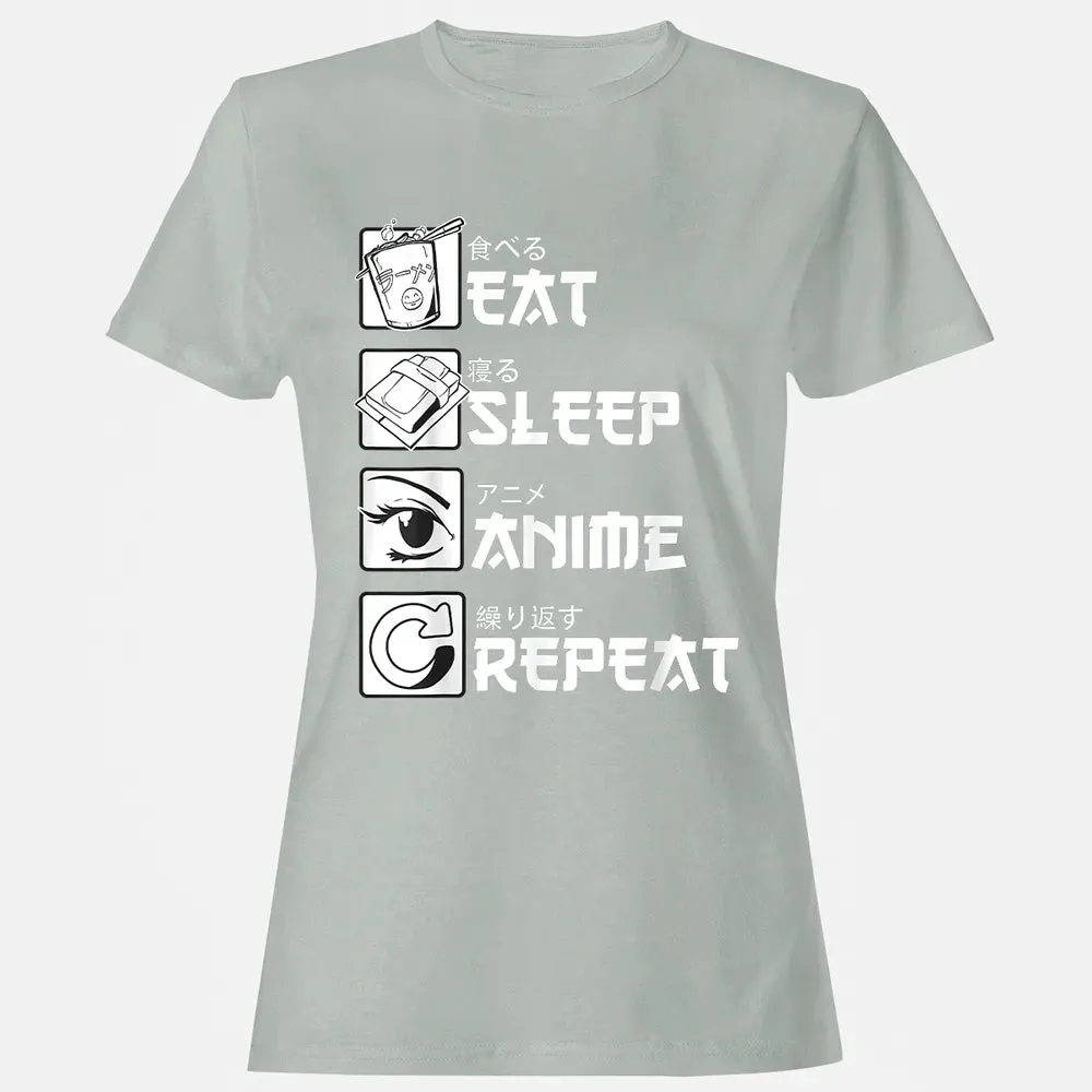 Eat Sleep Anime Repeat Women's T-shirt - 2