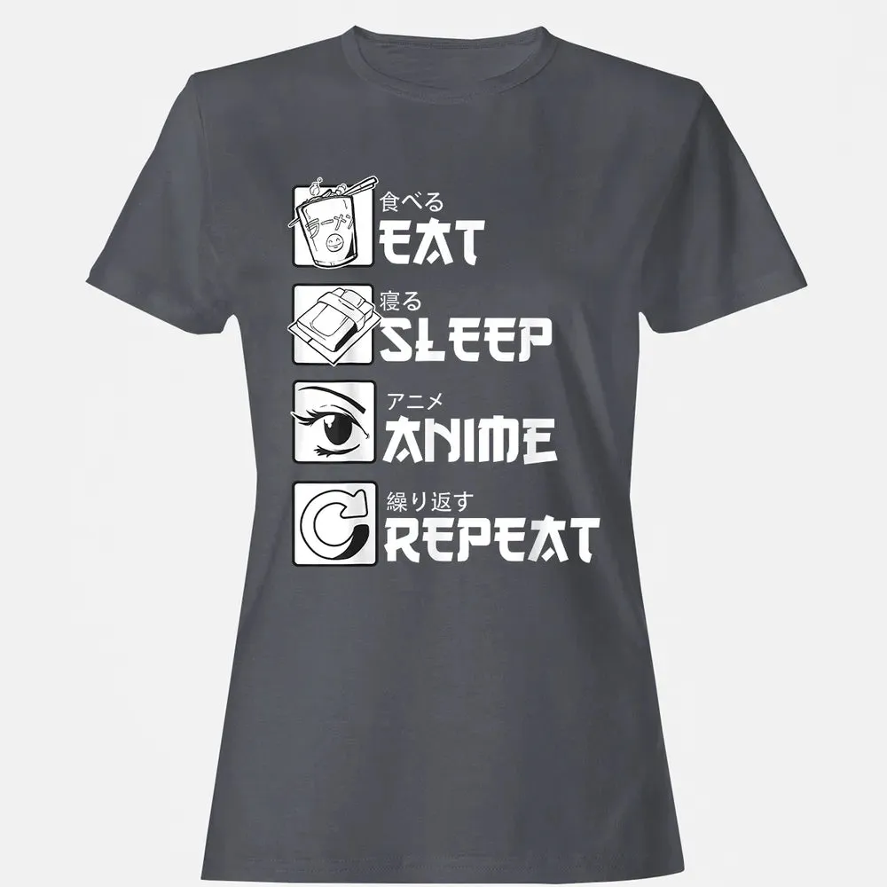 Eat Sleep Anime Repeat Women's T-shirt - 5