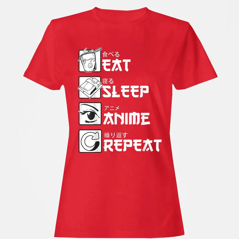 Eat Sleep Anime Repeat Women's T-shirt - 13