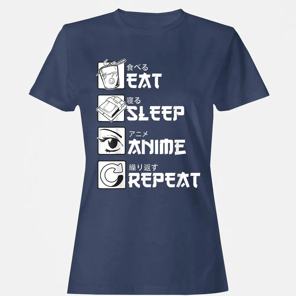 Eat Sleep Anime Repeat Women's T-shirt - 10