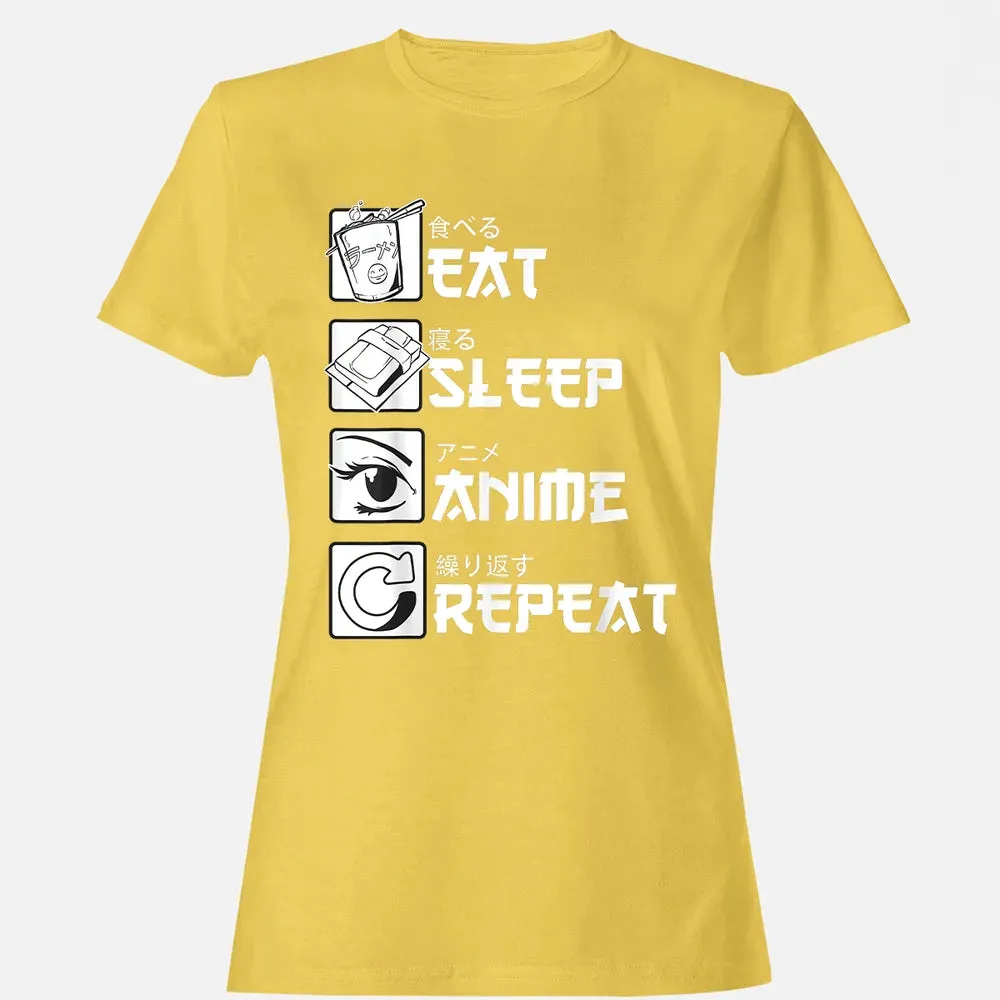 Eat Sleep Anime Repeat Women's T-shirt - 4