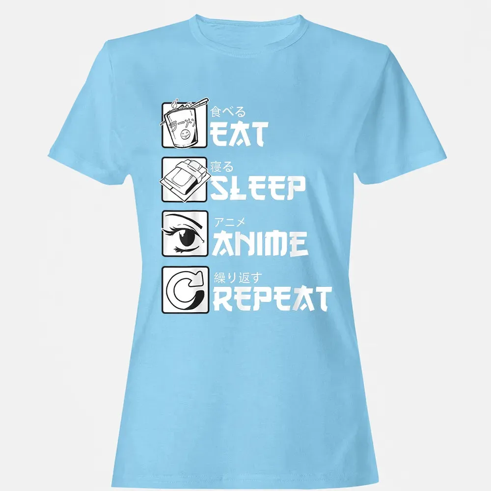 Eat Sleep Anime Repeat Women's T-shirt - 8