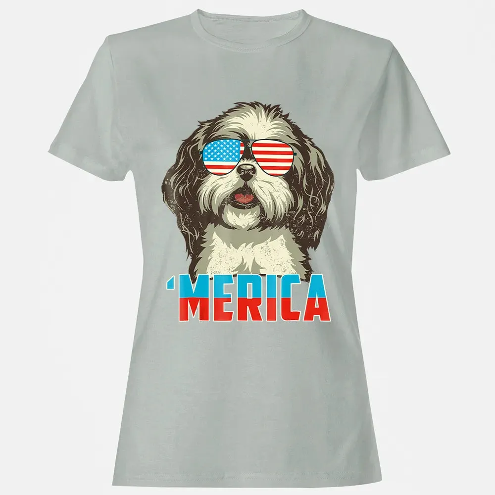 4th of July Patriot Shih Tzu Merica  for Women Men Women's T-shirt - 2