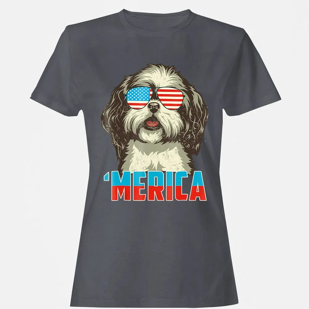 4th of July Patriot Shih Tzu Merica  for Women Men Women's T-shirt - 5